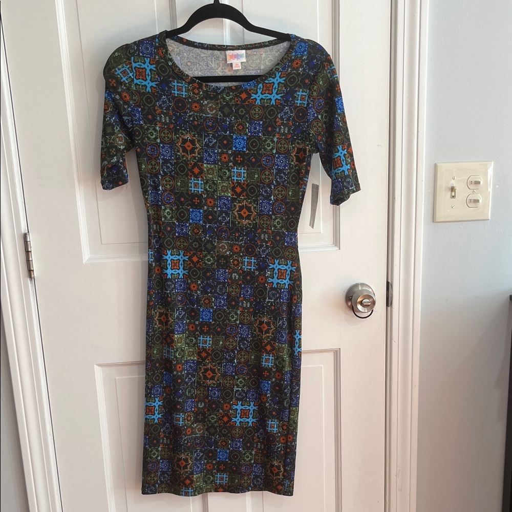 LuLaRoe Colorful Patterned Midi Dress